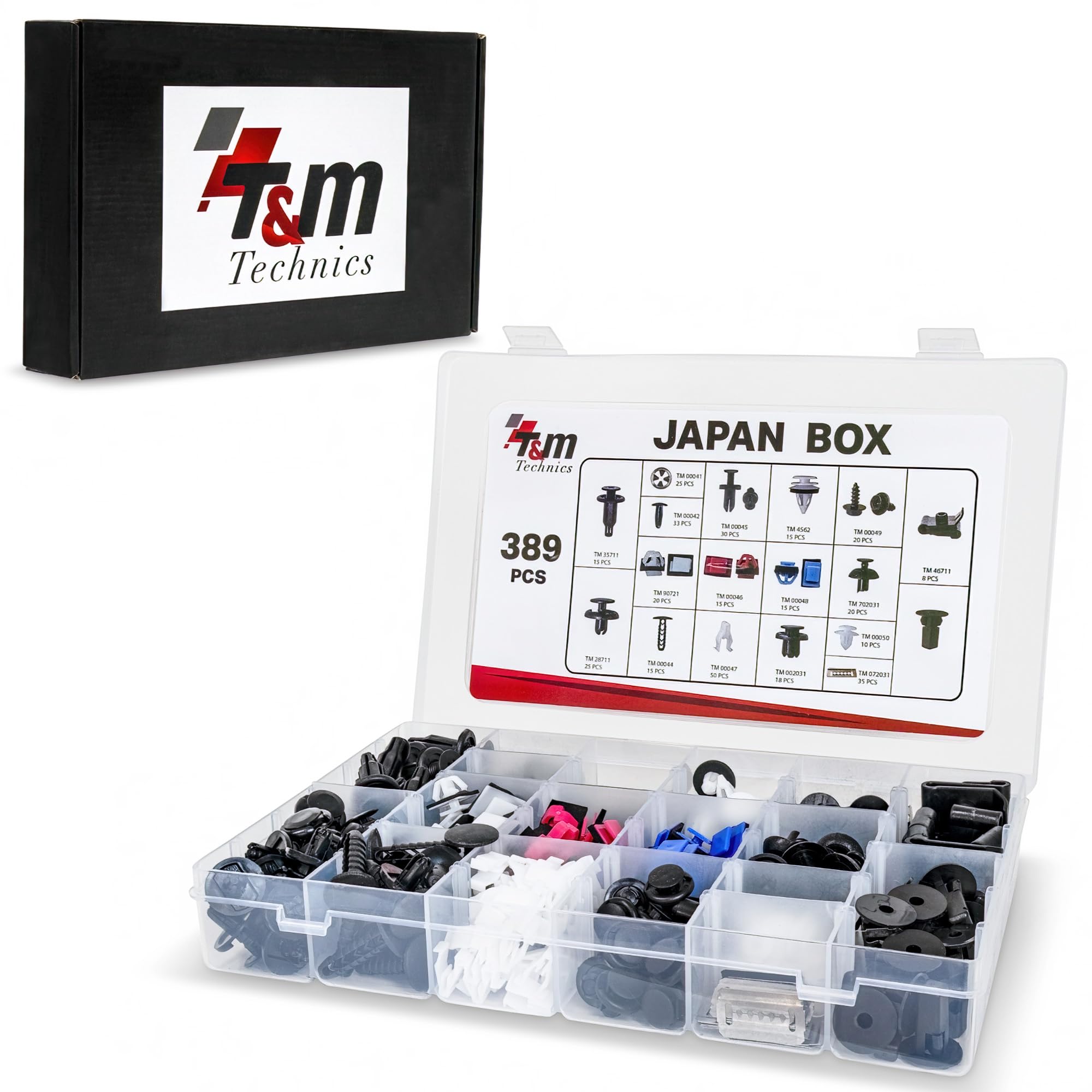 Coffret T&M Technics de 371 clips de carrosserie pour voitures japonaises – vue 5