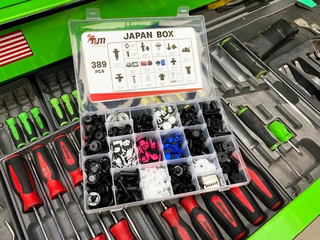 Coffret T&M Technics de 371 clips de carrosserie pour voitures japonaises – vue 6