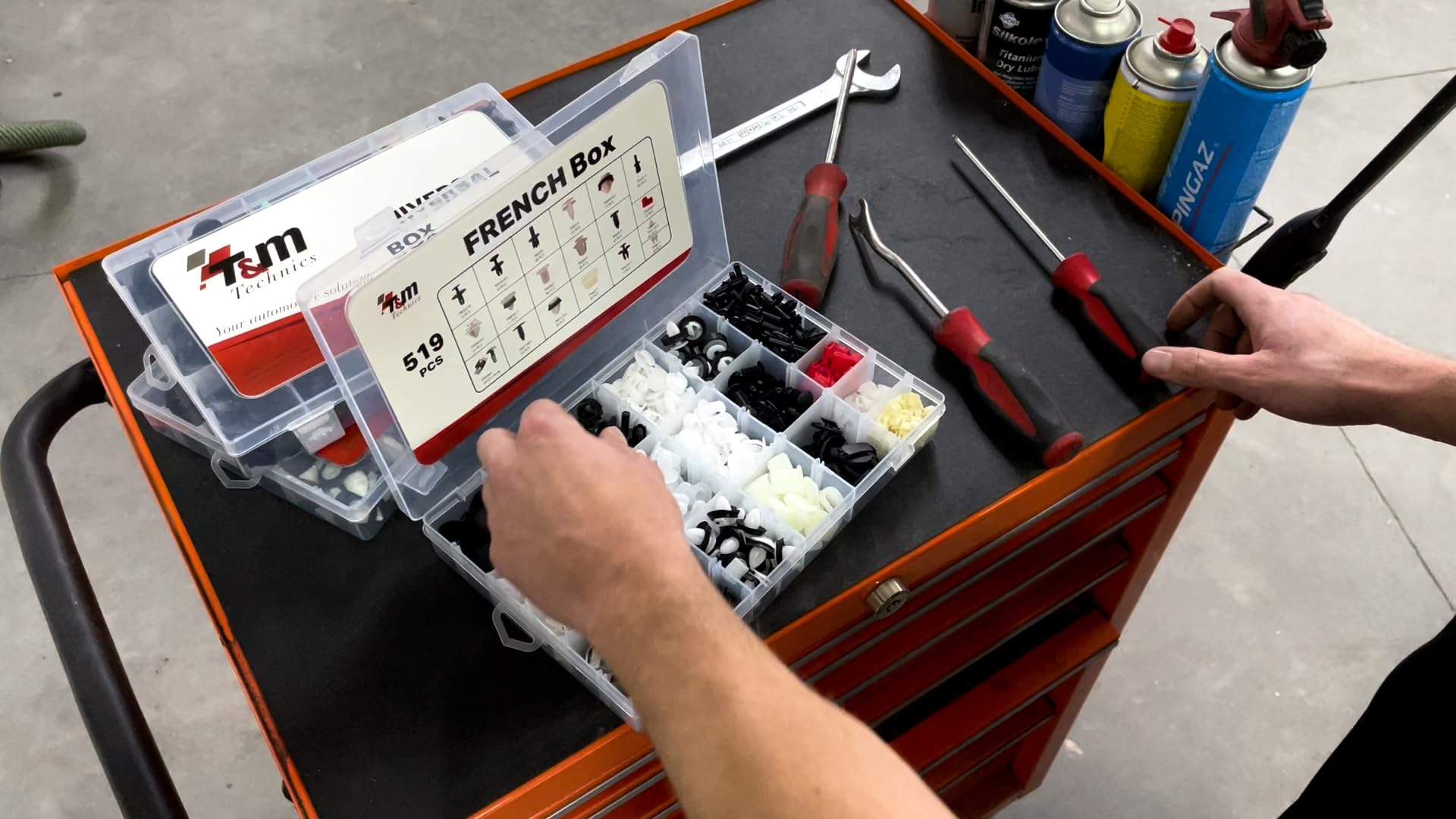Coffret T&M Technics de 519 clips de carrosserie pour voitures françaises – vue 8
