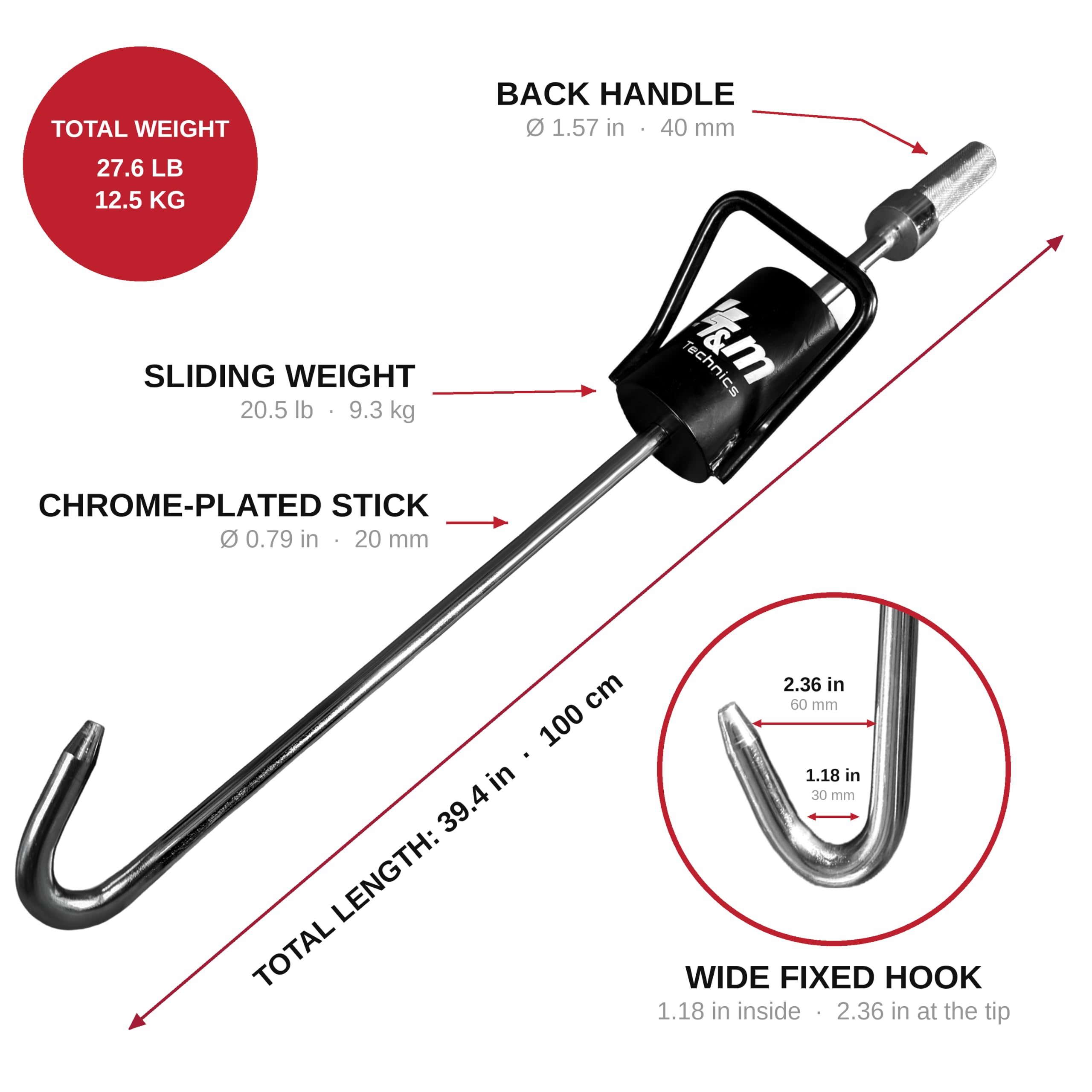 Marteau à inertie XL 9,3 kg T&M Technics – vue 4
