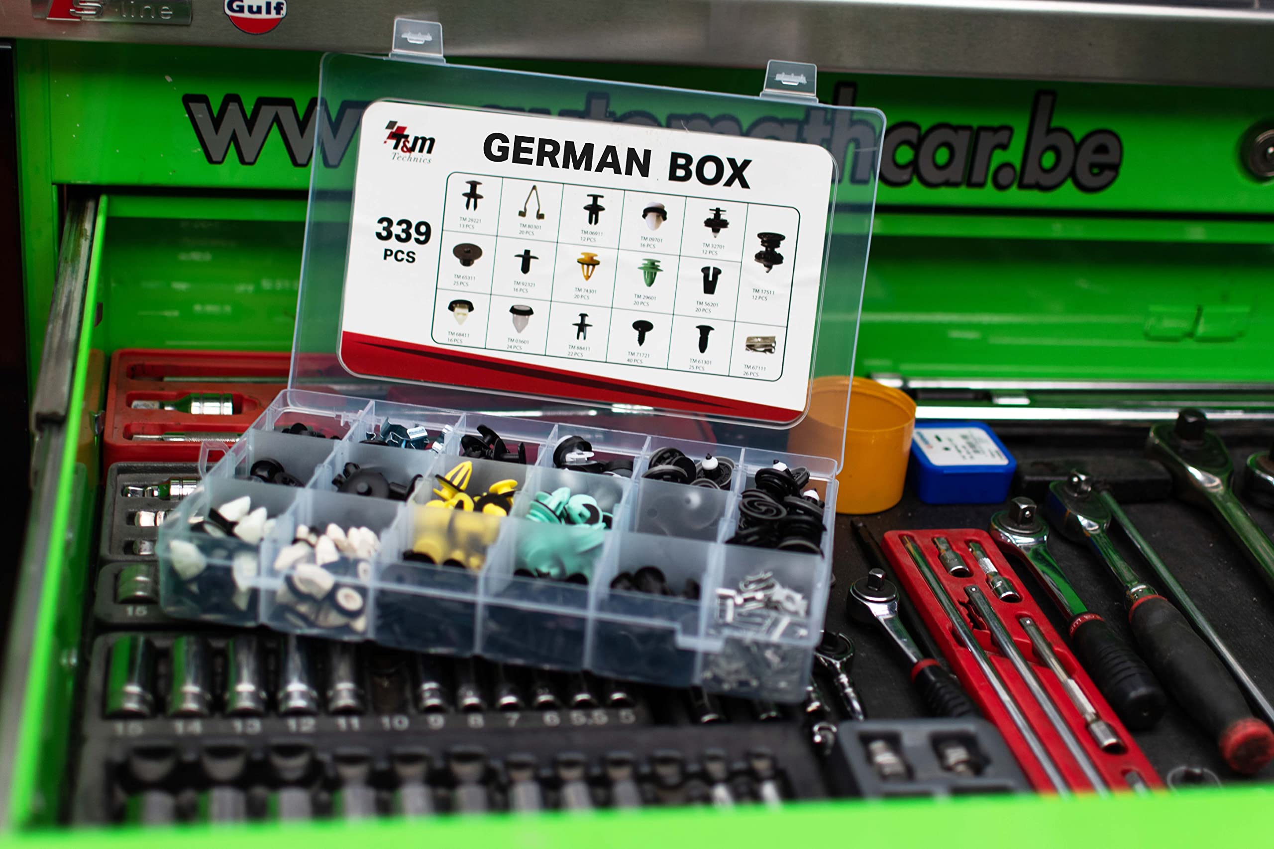 Coffret T&M Technics de 339 clips de carrosserie pour voitures allemandes – vue 7