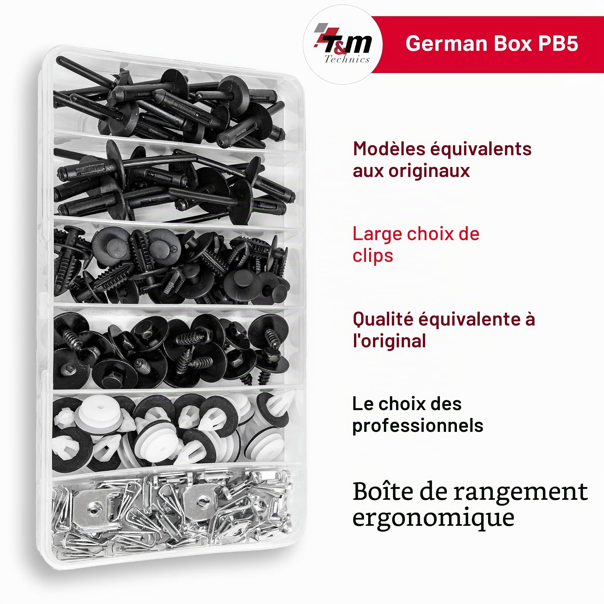 German Pocket Box 5 T&M Technics, 100 clips de carrosserie – vue 3