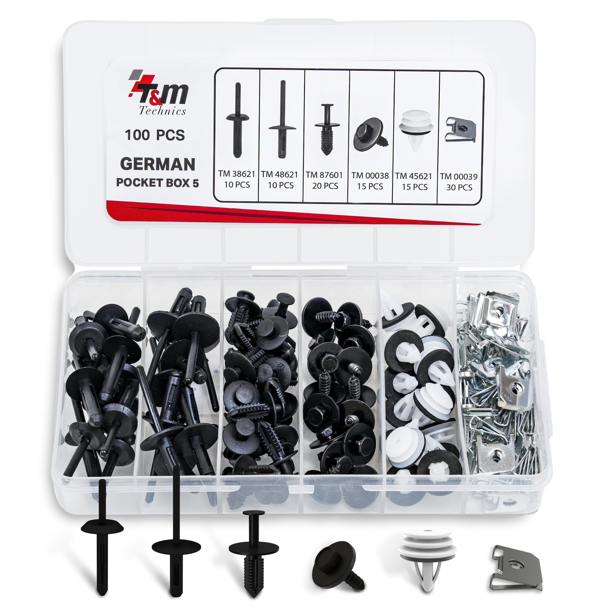 German Pocket Box 5 T&M Technics, 100 clips de carrosserie – vue 2