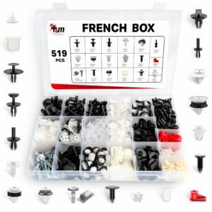 Coffret T&M Technics de 519 clips de carrosserie pour voitures françaises