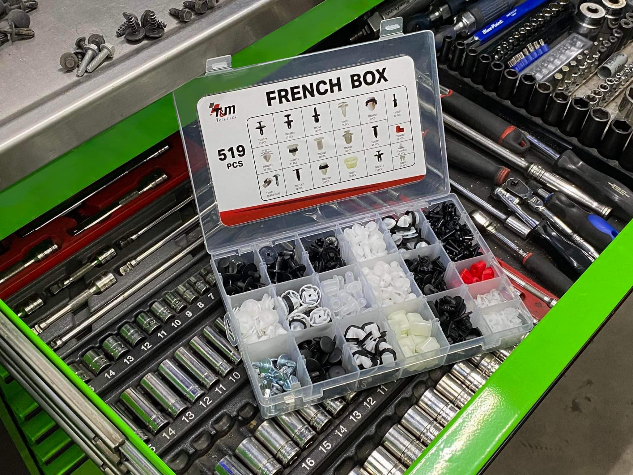 Coffret T&M Technics de 519 clips de carrosserie pour voitures françaises – vue 5