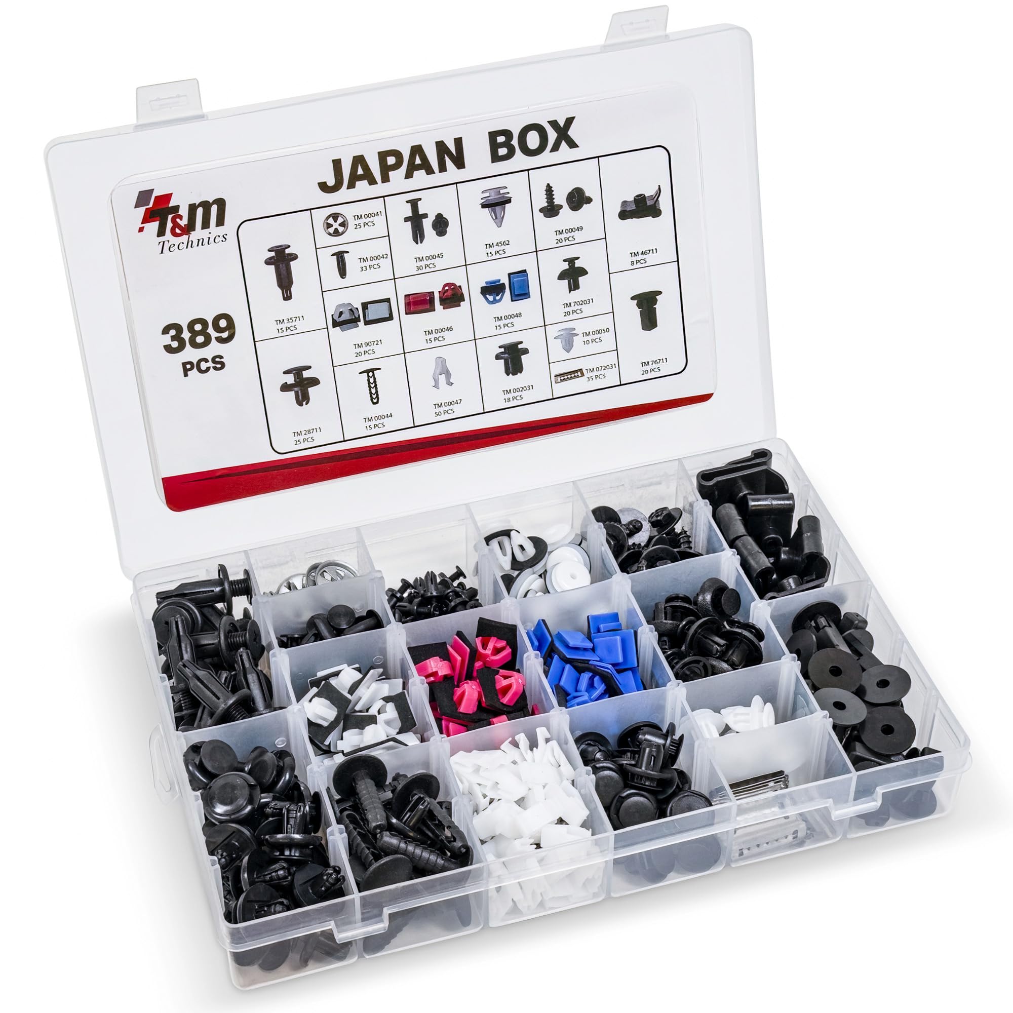 Coffret T&M Technics de 371 clips de carrosserie pour voitures japonaises – vue 3