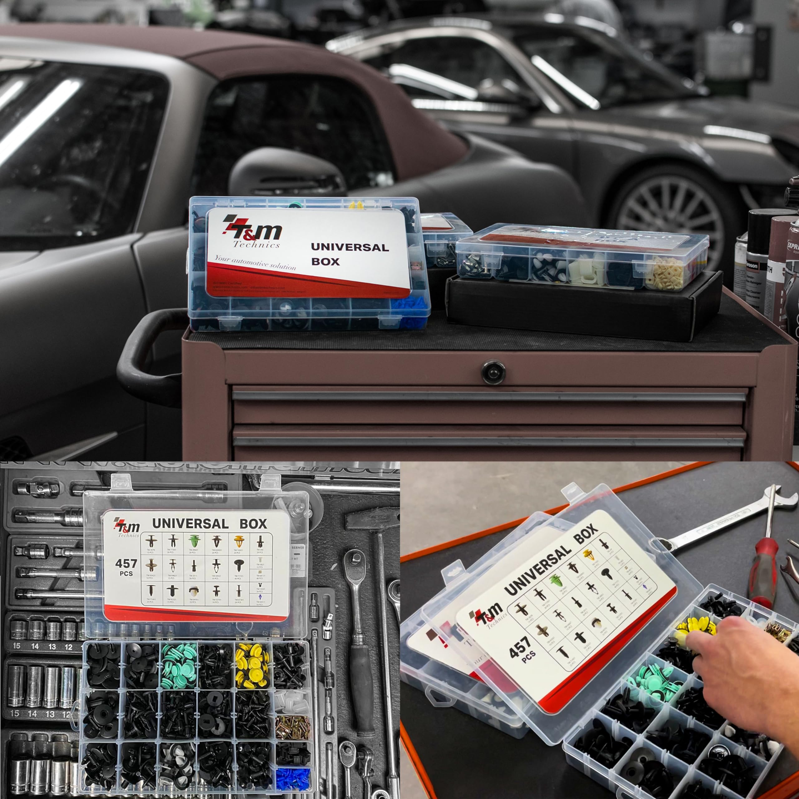 Coffret T&M Technics de 457 clips de carrosserie toutes marques – vue 6